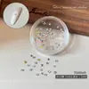 Rhinestones de color Chunri Hua Zi de corte 33 con base puntiaguda para arte de uñas, rhinestones redondos multicolores multifacéticos súper brillantes para decoración de uñas DIY