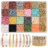 Kit de fabricação de pulseiras de argila de 24 grades transfronteiriças europeias e americanas Kit de fabricação de pulseiras de contas coloridas de 3 mm e 23 cores Kit de joias faça você mesmo