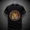 Camiseta de Verano para Hombre de Manga Corta de Algodón Serizado de Talla Grande, Estilo Coreano de Lujo Ligero de Estación Europea Transfronteriza, Camiseta para Hombre con Hot-drilling de Industria Pesada