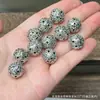 Aleación de Plata Tibetana Cuentas Espaciadoras Vintage Colgante Hecho a Mano Pulsera de Cristal Hecha a Mano Cuentas Espaciadoras Borla