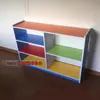 Gabinete de juguetes de colores. Gabinete combinado para área de kínder. Estantería de almacenamiento infantil. Gabinete de biblioteca multifuncional