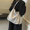 Bolso de lona de pana para mujer, bolso de mano de gran capacidad, nuevo bolso de hombro sencillo y versátil para estudiantes universitarios (2024)