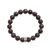 Pulsera de Agarwood de Círculo Único, Cuentas Budistas de Oración Vintage, Cuentas de Meditación, Doce Budas del Mes de Nacimiento del Zodiaco para la Buena Suerte