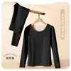 Ropa interior térmica para mujer con forro polar, ropa de otoño, traje de pantalones largos, otoño e invierno, de terciopelo, autocalentable, 2023 nuevo, ajustado, para poner debajo