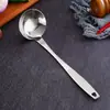 Cucharón Colador de Acero Inoxidable Espesado Cuchara Doméstica de Mango Largo Cuchara para Hot Pot de Cocina Juego de Utensilios de Cocina Cucharón Colador de Sopa Comercial