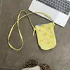 Bolsa Cruzada Popular para Mujer, Estilo Dulce y Artístico, Bolso de Lona Bordado con Lazo, Versátil para el Verano, Estilo Coreano, Estilo Relajado