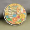 Monedas conmemorativas de ciudades, recuerdos turísticos, monedas coloridas en relieve con paisajes arquitectónicos de Beijing, Shanghái y Nanjing, monedas conmemorativas coleccionables