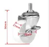 Venta Directa de Fábrica Rueda Giratoria Ligera 1.0 pulgada-3 pulgadas Muebles Rueda Blanca de PP Estante de Almacenamiento Rueda Silenciosa Rueda para Estante Industrial