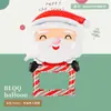 Nueva Serie de Decoración para Fiesta Navideña Mini Muñeco de Nieve, Anciano, Reno, Árbol de Navidad Globos de Papel de Aluminio Serie Navideña