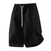 Modelo 7192 [Suministro Directo de Fábrica] Verano Seersucker Unisex Corte Holgado Shorts Versátiles Talla Grande M-8XL