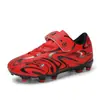 Zapatos de Fútbol para Niños con Velcro Transfronterizos con Tacos Largos y Tacos Pequeños, Zapatos de Fútbol para Estudiantes, Antideslizantes, Resistentes al Desgaste, Zapatos de Fútbol para Competición y Entrenamiento
