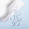 Chaveiro Pingente Coração Flor de Resina com Fivela Plana Colorida DIY Miçangas Artesanal Decoração de Chaveiro de Bolsa Venda por Atacado