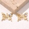 Colgante ovalado de mariposa de aleación simple INS de estilo europeo y americano, accesorios para pulseras, collares y pendientes.