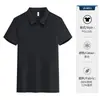 Camisa de Nylon de Alta Elasticidad para Hombre con Cuello de Solapa, Camisa Polo de Manga Corta, Bordado y Estampado Personalizado de Empresa, Camiseta de Trabajo