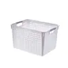 Cesta de armazenamento retangular de plástico para atacado de fábrica cesta de armazenamento de lanches e brinquedos cesta de armazenamento para banheiro cesta de armazenamento de banho