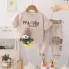 Traje de Manga Corta para Niños 2025 Nuevo Verano Camiseta para Niño Shorts de Verano para Niña Ropa de Osito para Bebé Traje