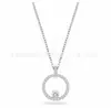 Colar Swarovski Element Swarovski Smart Swan Pingente Clavícula Swarovski Exquisite Alta Versão Colar Olho do Diabo