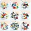 Cuentas sueltas de cerámica de animales marinos, concha, caracola, estrella de mar, cuentas para ensartar, accesorios para manualidades, agujero recto, accesorios de ropa hechos a mano, cuentas de porcelana