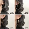 Pendientes de Aro Grandes de Plata Pura de Moda para Mujer 2024 Nuevos Populares Aro Liso Pendientes de Alta Gama Joyería de Aro Circular Europea y Americana