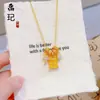 Tienda de Oro Mismo Estilo Collar de Corazón Picado Chapado en Oro Alta Retención de Color Floral Mariposa Moneda de los Cinco Emperadores Collar Venta al por Mayor