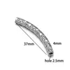 Pingente Rosqueado de Cotovelo 37mm Banhado a Ouro 18K de Aço Inoxidável DIY Moda Colar Pulseira Acessórios de Joias Lote Transfronteiriço