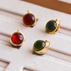 Pendientes retro estilo Hong Kong dorado estilo frío moda simple diseño de nicho femenino temperamento Corea del Sur pendientes de chica popular de la red