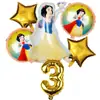 Novo Conjunto de Balões de Filme de Alumínio Branca de Neve Dsn Grande Decoração de Festa de Aniversário para Menina Balão de Folha de Alumínio