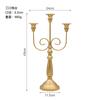 Castiçal Dourado Multi-Cabeças de Arte em Ferro Retrô Europeu Decoração de Mesa Criativa Jantar Romântico à Luz de Velas Adereços de Casamento