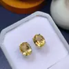 Directo de fábrica aretes de moda populares para hombre y mujer citrino natural piedra principal para dama 9x 11mm fabricantes
