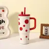 Nuevo vaso de pajita para coche de gran capacidad, vaso térmico de acero inoxidable 316 para doble bebida, vaso de hielo portátil y elegante para exteriores