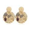 Pendientes de moda de AliExpress, nuevos y atractivos, al por mayor, de aleación simple y exagerada, estilo retro europeo y americano para mujer.