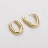 Color oro de 14K cobre francés en forma de U ovalado hebilla para oreja hecha a mano aretes diy gancho francés para oreja accesorios de bisutería