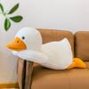 Cross- border deitado pato brinquedo de pelúcia net vermelho grande ganso branco travesseiro dormindo boneca menina pano boneca presente atacado