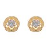 Exquisitos Clips de Oreja de Flor Hueca Sin Agujeros en las Orejas Nicho Sentido Avanzado Aretes de Zirconia Lujo Ligero Diseño con Sentido