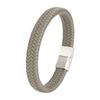 Pulsera popular transfronteriza europea y americana simple de cuerda de cuero tejida de 16 hebras, pulsera vintage para hombre, joyería al por mayor