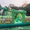 Casa de Juegos Inflable con Temática de Panda, Equipo de Juego Infantil, Tobogán, Piscina de Bolas Oceánicas y Zona de Escalada Todo en Uno, Versión Engrosada