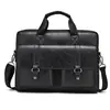 Bolsa de ombro simples e estilosa para o dia a dia de homens, feita de couro genuíno, com grande capacidade e um design sofisticado, perfeita para carregar um laptop