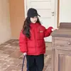 90 Plumas de Pato Blanco Estilo Coreano Chaqueta de Plumas para Niños Engrosada Corta Invierno Nueva Holgada para Niños y Niñas Chaqueta Roja