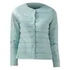 Chaqueta Corta Ligera de Plumas para Mujer Estilo 2026 con Cuello Redondo, Forro de Plumas de Pato Blanco, Abrigo Versátil de Moda Coreana Transfronterizo