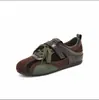 Tênis Casuais de Moda com Cadarço e Velcro Feminino Plano de Cano Baixo Estilo Coreano Novo Outono Cano Baixo 2026 Sapatos Forrest Gump Sapatos de Treinamento Alemão