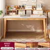 Estantería de Escritorio Mesa Integrada Habitación de Niñas Mesa de Computadora para el Hogar con Cajones Patas de Madera Maciza Pared Mesa de Estudio para Estudiantes