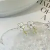 Explosões do TikTok Brincos de Tarraxa Zircônia Branca Rosa Flor Elegante Celebridade Senso de Alto Padrão Brincos Vintage Elegantes