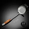 Cabo de Jacarandá Aço Inoxidável 304 Colher Grande para Sopa Cabo Longo Colher Anti-Escaldante para Cozinha Doméstica Servir Sopa Mingau Arroz Ensopado Colher de Cozinha