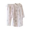 Conjunto de Duas Peças para Gestante Outono e Inverno, Algodão Puro Grau A, com Algodão de Ar, Vestido e Calça Pós-Parto