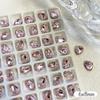 Accesorios populares para uñas Diamante K9 puntiagudo polvo flor de cerezo rosa súper brillante corazón torcido huevo de paloma rectangular diamante para pegar en uñas al por mayor