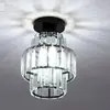 Lâmpada de cristal para varanda de corredor e corredor criativa Dourada aberta e escura downlight simples iluminação decorativa para vestiário lâmpadas