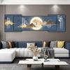 Pintura Decorativa de Lujo para Sala de Estar Pintura Colgante de Pared de Fondo para Sofá de Alta Gama Paisaje Atmosférico Pintura Superpuesta para Oficina