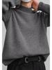 Roupa de Inverno para Interior Top Estilo Coreano Soltinho Gola Alta Meia Base Camisa de Tricô Masculina Manga Longa Suéter Pulôver Moderno para Aquecer