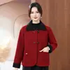 2026 Ropa Coreana para Madres Elegante Primavera Otoño Invierno Adelgazante Favorecedora Chic Nuevo Estilo Chino Estilo Nacional Talla Grande Chaqueta Versátil