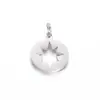 Accesorios de joyería de acero de titanio pulido diy alas de palma huecas candado de llave símbolo de sol estrella brújula colgante